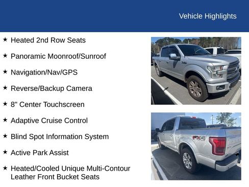 Used 2016 Ford F150 Platinum w/ Equipment Group 701A Luxury image 9