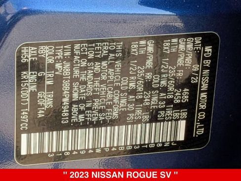 Certified 2023 Nissan Rogue SV AWD/4WD image 41