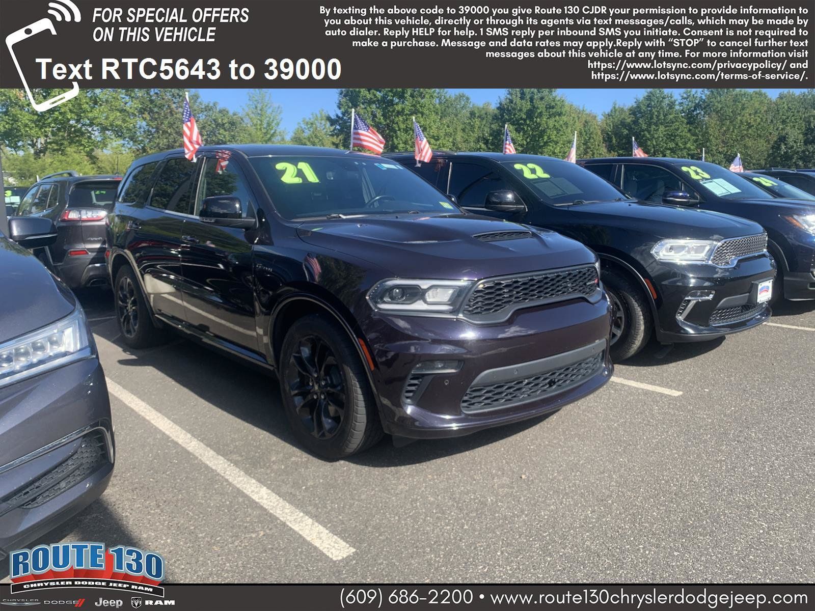 Used 2021 Dodge Durango R/T w/ Blacktop Package AWD/4WD image 1