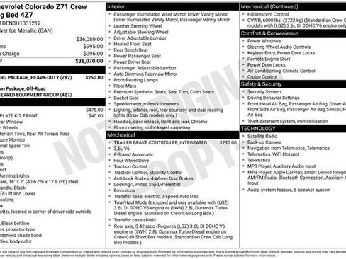 Used 2017 Chevrolet Colorado Z71 AWD/4WD image 2