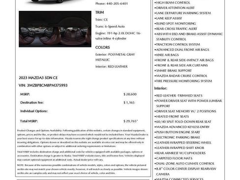 Used 2023 MAZDA MAZDA3 s AWD/4WD image 2