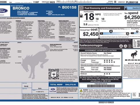 Used 2023 Ford Bronco Black Diamond AWD/4WD image 6