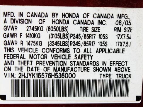 Used 2006 Honda Ridgeline RTL image 30