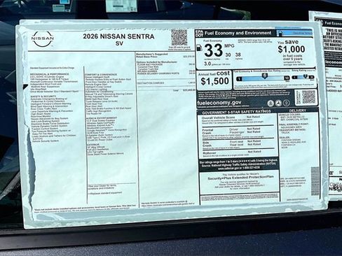 New 2026 Nissan Sentra SV image 12