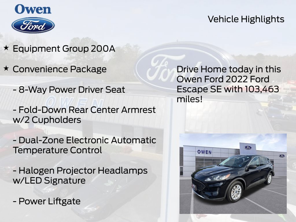 Used 2022 Ford Escape SE w/ Convenience Package FWD image 8