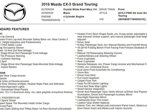 Used 2016 MAZDA CX-5 Grand Touring image 20