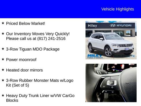 Used 2021 Volkswagen Tiguan SEL w/ 3-Row Tiguan MDO Package FWD image 9