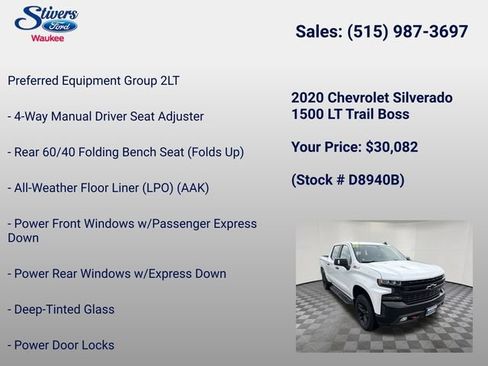Used 2020 Chevrolet Silverado 1500 LT Trail Boss AWD/4WD image 8