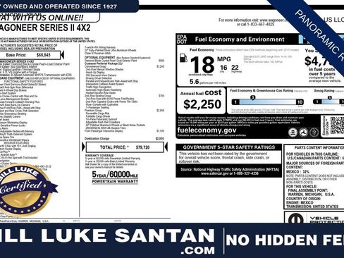 Used 2022 Jeep Wagoneer Series II w/ Convenience Group I image 1