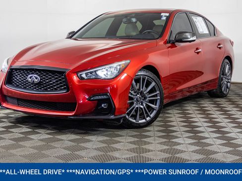 Used 2021 INFINITI Q50 Red Sport 400 w/ Proactive Package AWD/4WD image 2