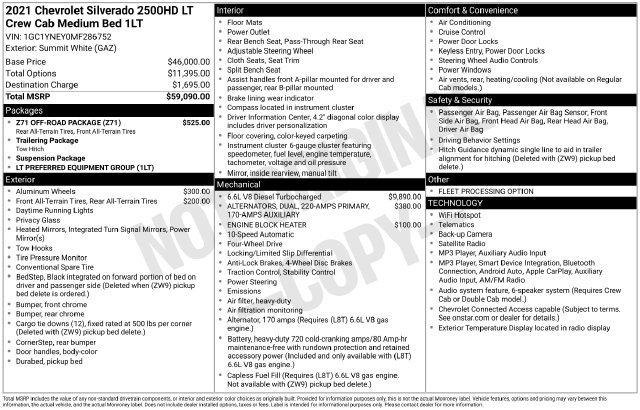 Used 2021 Chevrolet Silverado 2500 LT w/ Z71 Off-Road Package AWD/4WD image 28