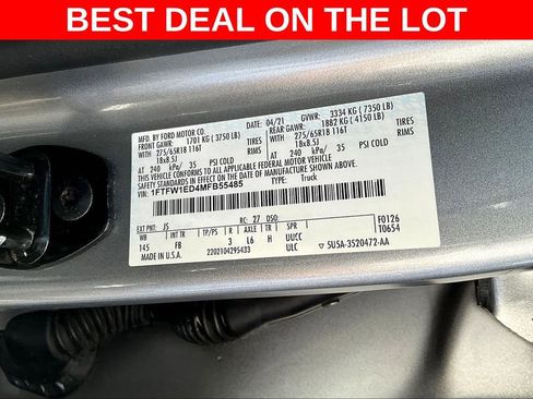 Used 2021 Ford F150 XLT w/ Equipment Group 302A High AWD/4WD image 21