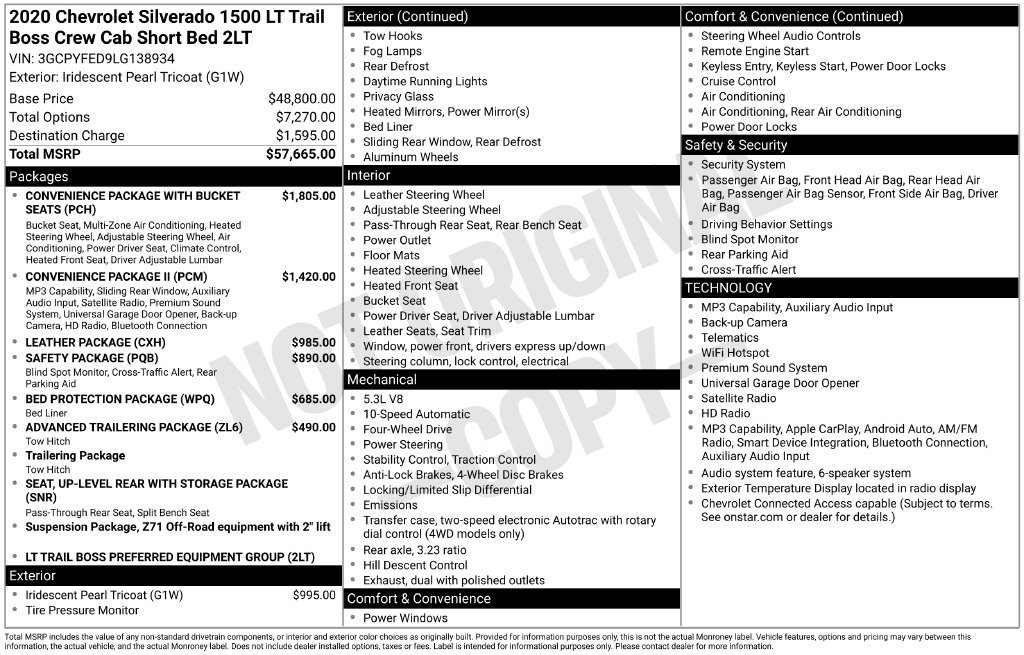 Used 2020 Chevrolet Silverado 1500 LT Trail Boss AWD/4WD image 5