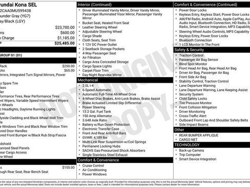Used 2021 Hyundai Kona SEL image 1