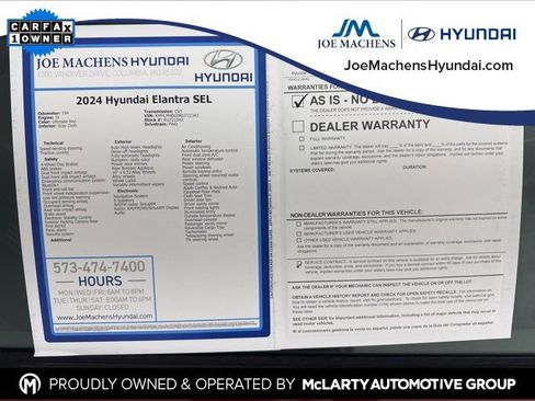 Certified 2024 Hyundai Elantra SEL image 37