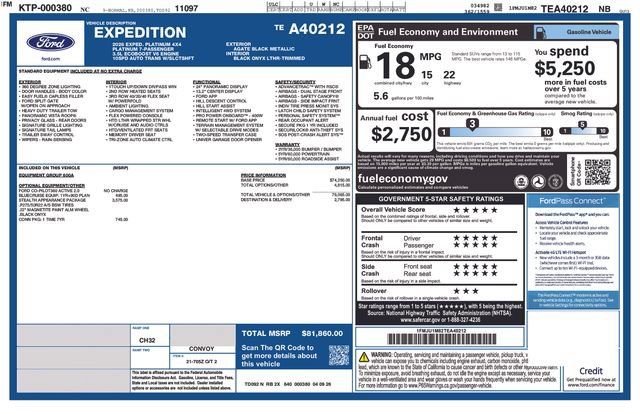New 2026 Ford Expedition Platinum w/ Stealth Appearance Package AWD/4WD image 25
