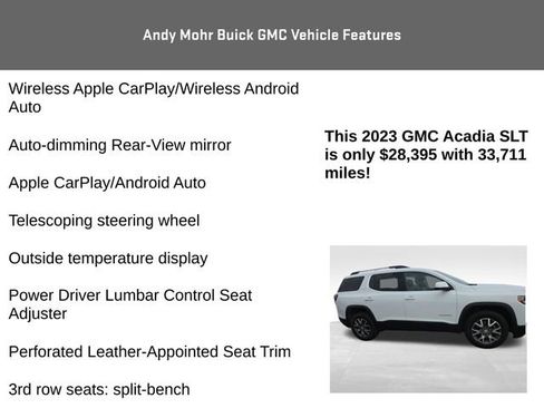 Used 2023 GMC Acadia SLT image 7