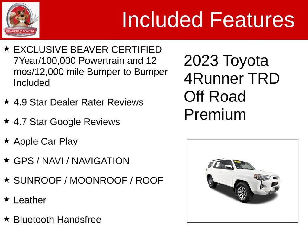 Used 2023 Toyota 4Runner TRD Off-Road Premium w/ Moonroof Package AWD/4WD image 4