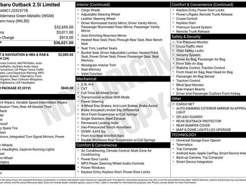 Used 2018 Subaru Outback 2.5i Limited image 44