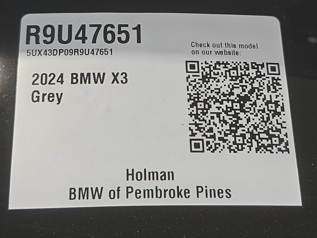 Certified 2024 BMW X3 sDrive30i w/ M Sport Package RWD image 23
