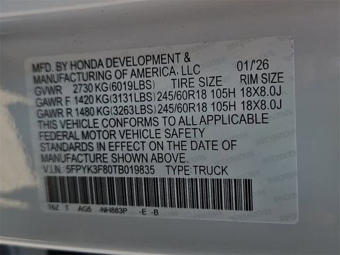 New 2026 Honda Ridgeline Black Edition image 18