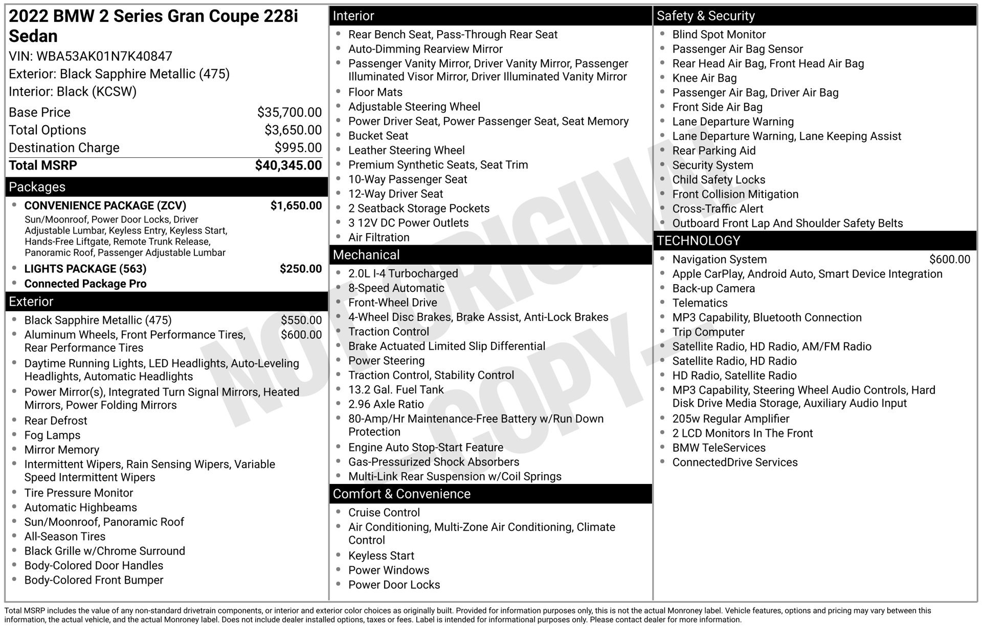 Used 2022 BMW 228i Gran Coupe w/ Convenience Package FWD image 45