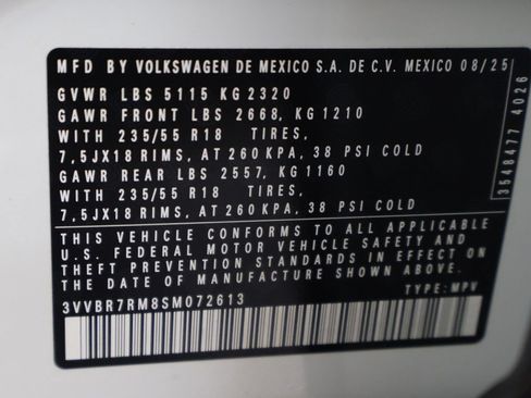 Used 2025 Volkswagen Tiguan S AWD/4WD image 50