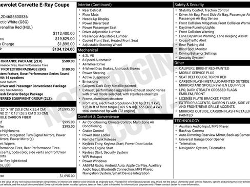 New 2025 Chevrolet Corvette E-Ray w/ ZER Performance Package AWD/4WD image 10