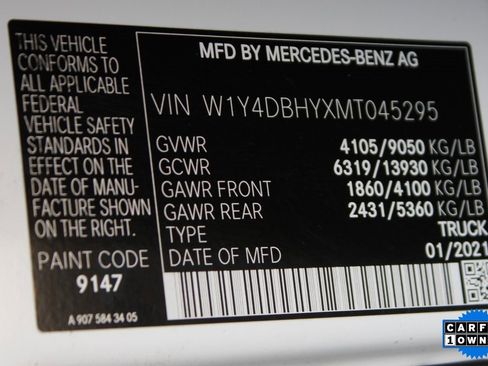 Used 2021 Mercedes-Benz Sprinter 144 Cargo image 38