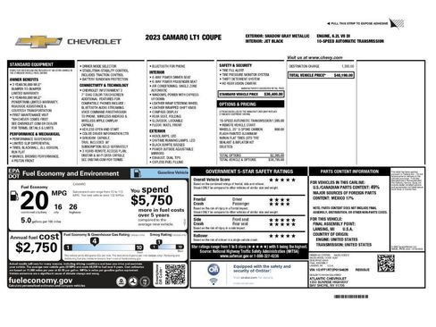 Used 2023 Chevrolet Camaro LT RWD image 2