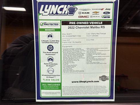 Used 2022 Chevrolet Malibu RS image 32