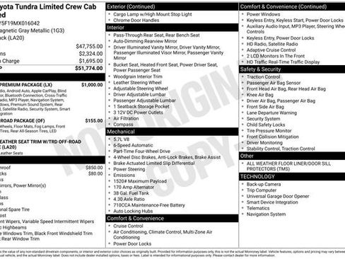 Used 2021 Toyota Tundra Limited w/ Limited Premium Package image 31