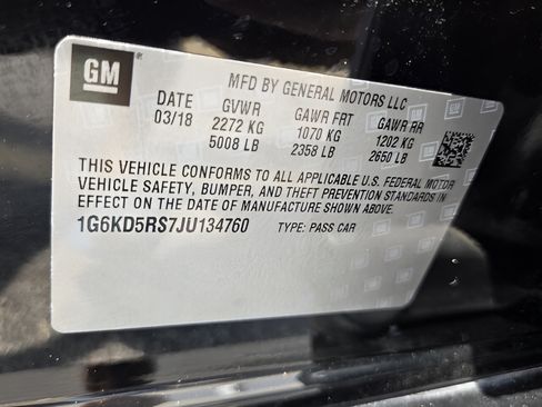Certified 2018 Cadillac CT6 Luxury AWD/4WD image 17