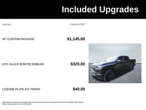 New 2026 Chevrolet Colorado W/T w/ WT Custom Package RWD image 6