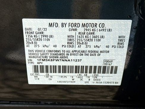 Used 2022 Ford Explorer Limited w/ Hybrid Equipment Group 310A image 43