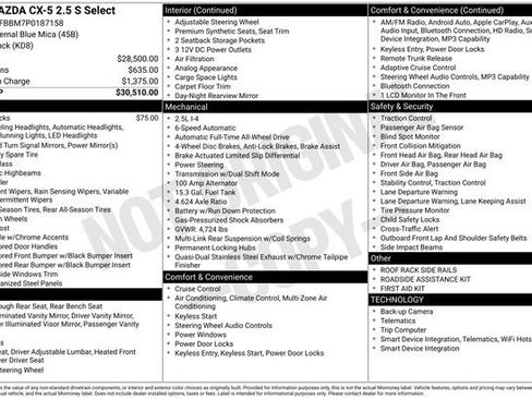 Used 2023 MAZDA CX-5 AWD 2.5 S w/ Select Package image 10