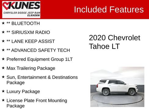 Used 2020 Chevrolet Tahoe LT AWD/4WD image 3