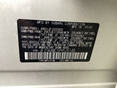 Certified 2023 Subaru Forester Wilderness w/ Wilderness Package image 16