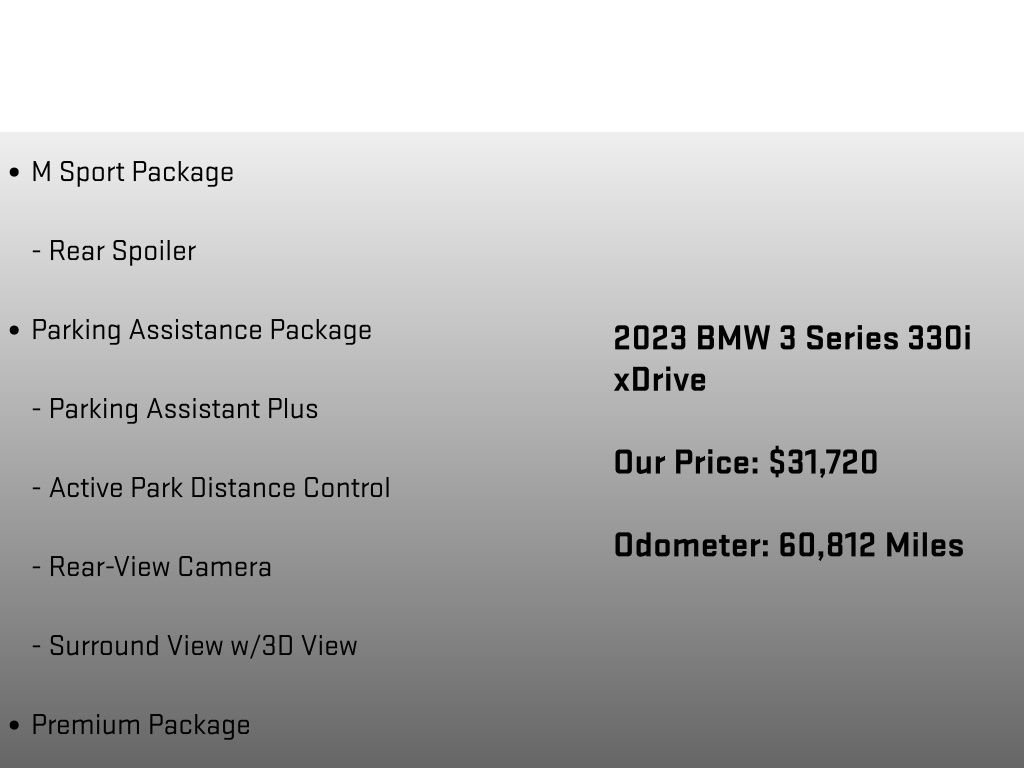 Used 2023 BMW 330i xDrive Sedan w/ M Sport Package AWD/4WD image 24