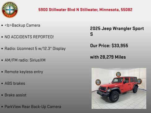 Used 2025 Jeep Wrangler Unlimited Sport AWD/4WD image 5