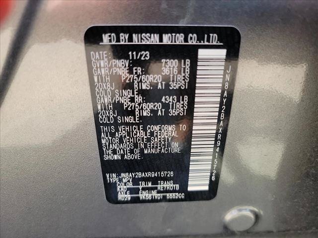 Used 2024 Nissan Armada SL w/ Midnight Edition Package RWD image 29
