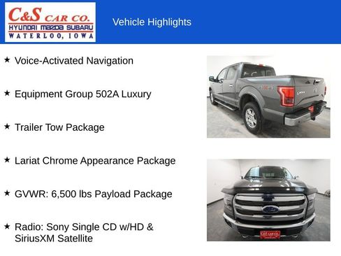 Used 2017 Ford F150 Lariat w/ Equipment Group 502A Luxury image 7