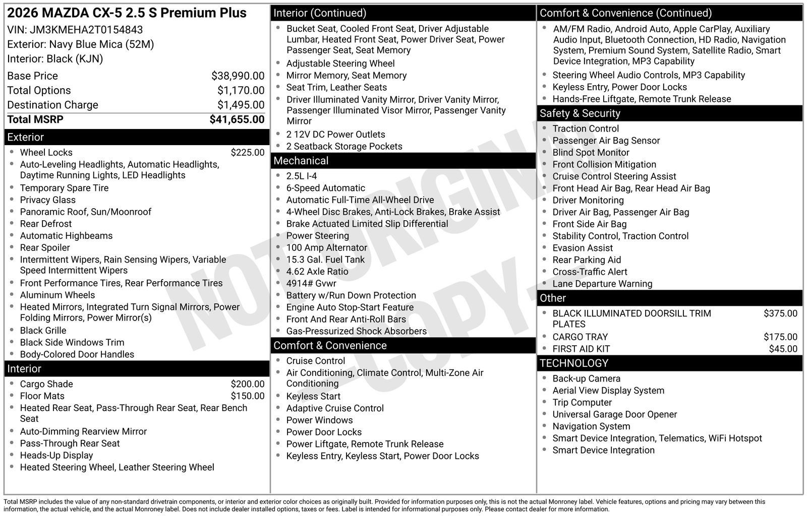New 2026 MAZDA CX-5 2.5 S w/ Premium Plus Package AWD/4WD image 22