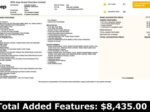 Used 2016 Jeep Grand Cherokee Limited image 3