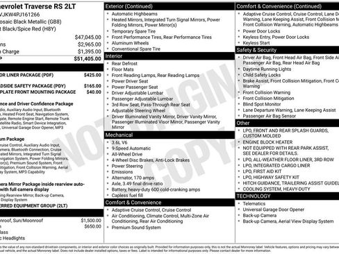 Used 2023 Chevrolet Traverse RS w/ LPO, Floor Liner Package AWD/4WD image 41