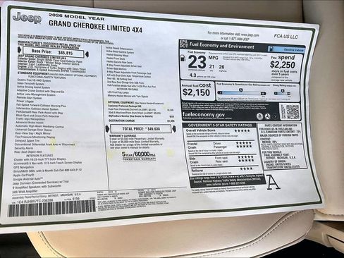 New 2026 Jeep Grand Cherokee Limited image 14