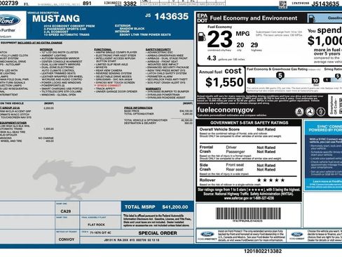 Used 2018 Ford Mustang Premium w/ Equipment Group 201A RWD image 22