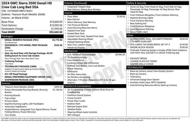 Used 2024 GMC Sierra 3500 Denali w/ Denali Reserve Package AWD/4WD image 5