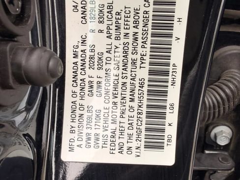 Used 2019 Honda Civic Sport image 48