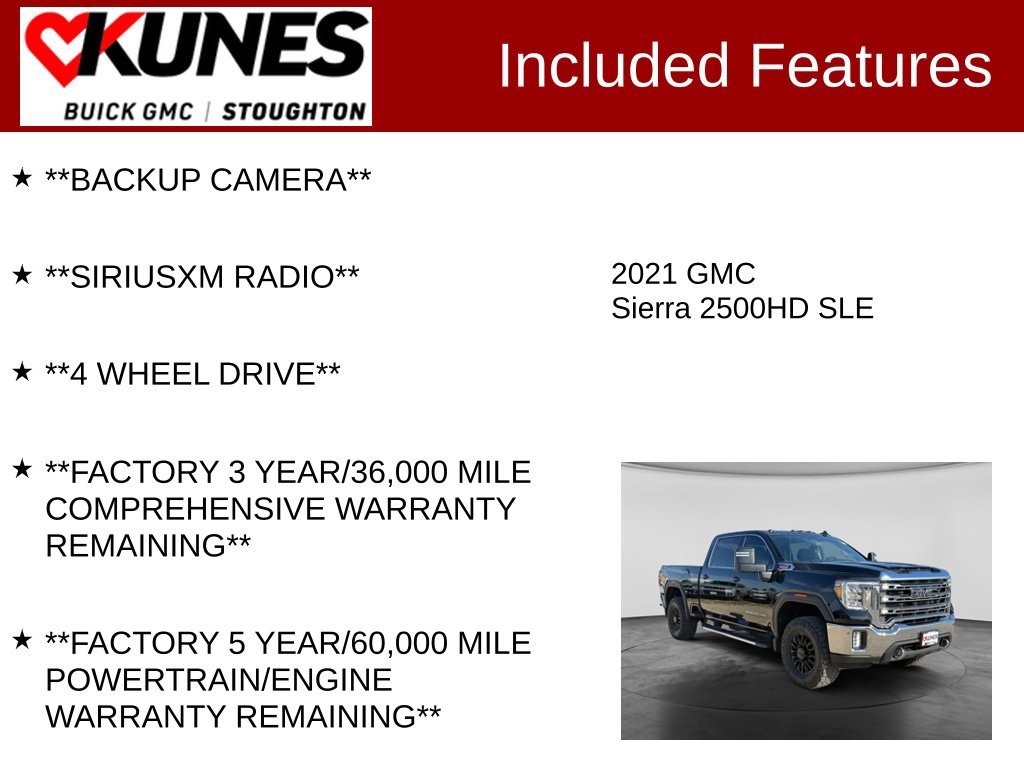 Used 2021 GMC Sierra 2500 SLE w/ Gooseneck/5TH Wheel Package AWD/4WD image 2